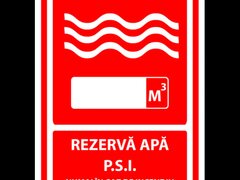 Semn pentru rezervor de apa